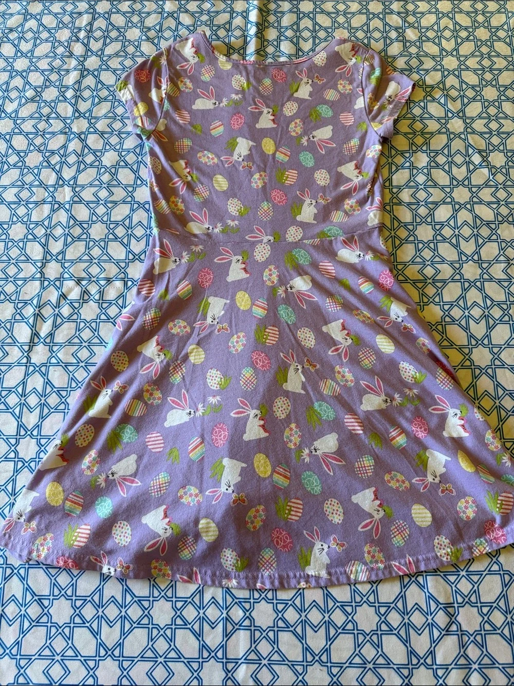 The Children’s Place Lavender Easter Bunny & Egg Spring Dress - Picture 7 of 11
